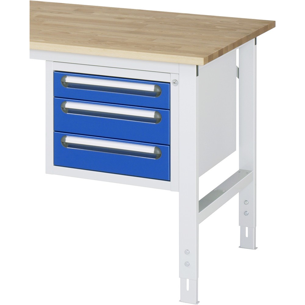 Numéro de l'image du produit 2: RAU Caisson sous plateau pour table pour poste de travail série Tom HxlxP 395 x 480 x 600 mm, avec 3 tiroirs
