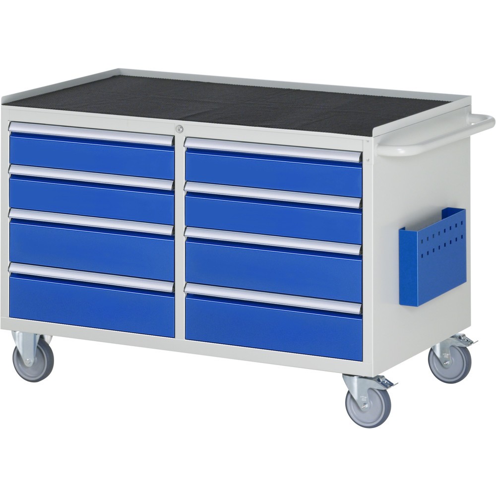 Numéro de l'image du produit 1: RAU Chariot de montage Série 7000, HxlxP 795 x 1 145 x 650 mm, 8 tiroirs, plan de travail en métal, capacité de charge des tiroirs 100 kg