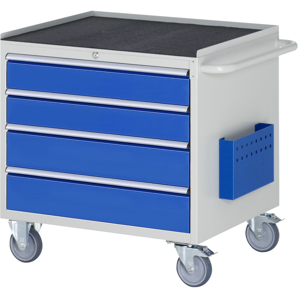RAU Servante d'atelier série 7000, HxlxP 795 x 770 x 650 mm, avec 4 tiroirs taille XL, surface métallique N° de l'image du produit 1 : RAU Servante d'atelier série 7000, HxlxP 795 x 770 x 650 mm, avec 4 tiroirs taille XL, surface métallique