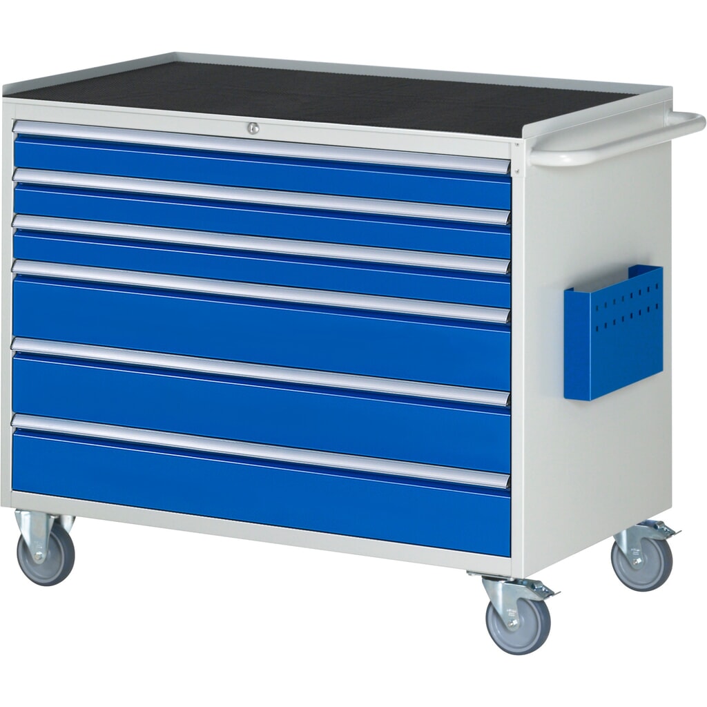 Illustration du produit: RAU Servante d'atelier série 7000, HxlxP 975 x 1 145 x 650 mm, avec 6 tiroirs taille XXL, surface métallique