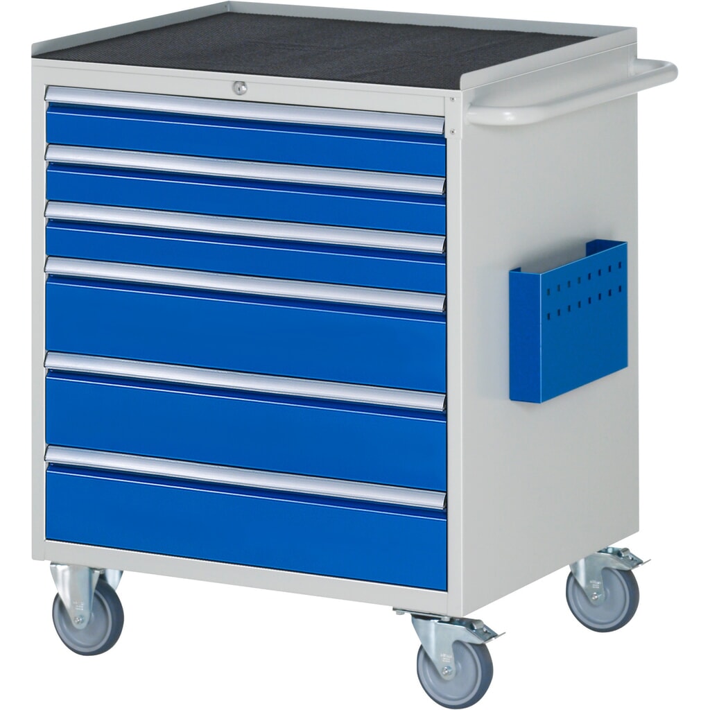 RAU Servante d'atelier série 7000, HxlxP 975 x 770 x 650 mm, avec 6 tiroirs taille XL, surface métallique Illustration du produit: RAU Servante d'atelier série 7000, HxlxP 975 x 770 x 650 mm, avec 6 tiroirs taille XL, surface métallique