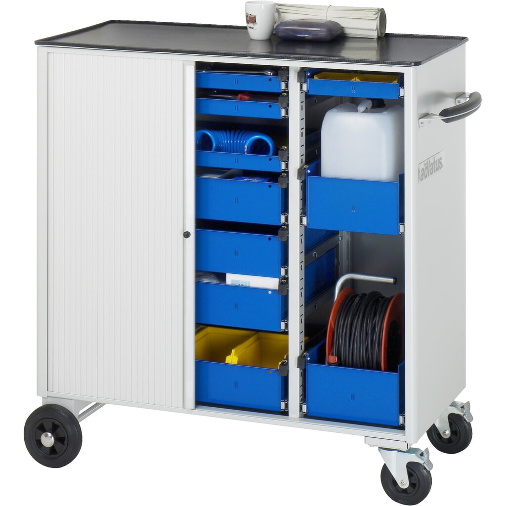 RAU Chariot pour outils série adlatus, HxLxP 1 080 x 1 025 x 520 mm, 10 tiroirs 4 x 65, 4 x 130, 2 x 150 mm, Plan de travail en métal N° de l'image du produit 2 : RAU Chariot pour outils série adlatus, HxLxP 1 080 x 1 025 x 520 mm, 10 tiroirs 4 x 65, 4 x 130, 2 x 150 mm, Plan de travail en métal