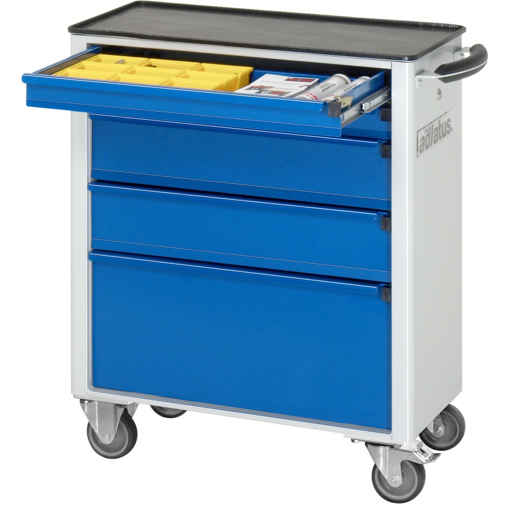 Numéro de l'image du produit 1: RAU Chariot pour outils série adlatus 700, HxLxP 860 x 700 x 350 mm, 5 tiroirs 2 x 65, 2 x 130, 1 x 260 mm, Plan de travail en métal