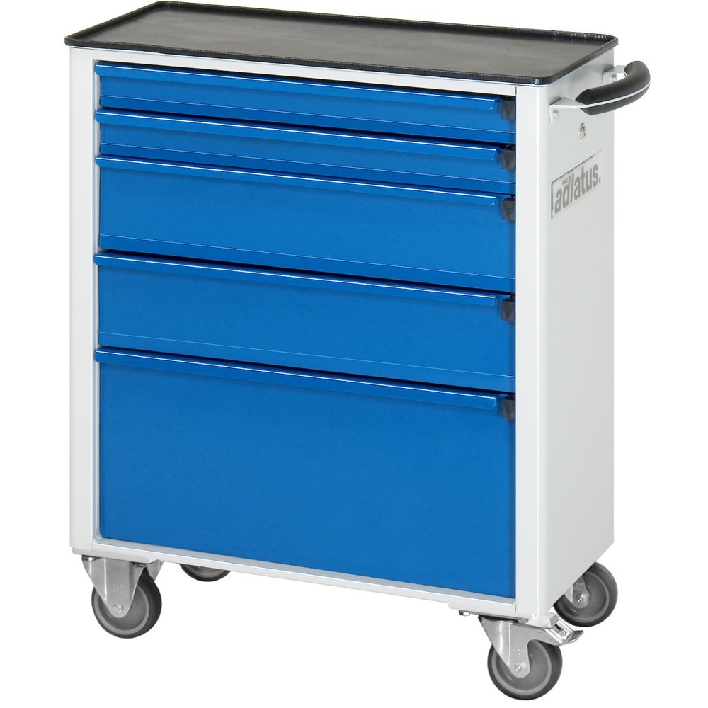 Numéro de l'image du produit 2: RAU Chariot pour outils série adlatus 700, HxLxP 860 x 700 x 350 mm, 5 tiroirs 2 x 65, 2 x 130, 1 x 260 mm, Plan de travail en métal