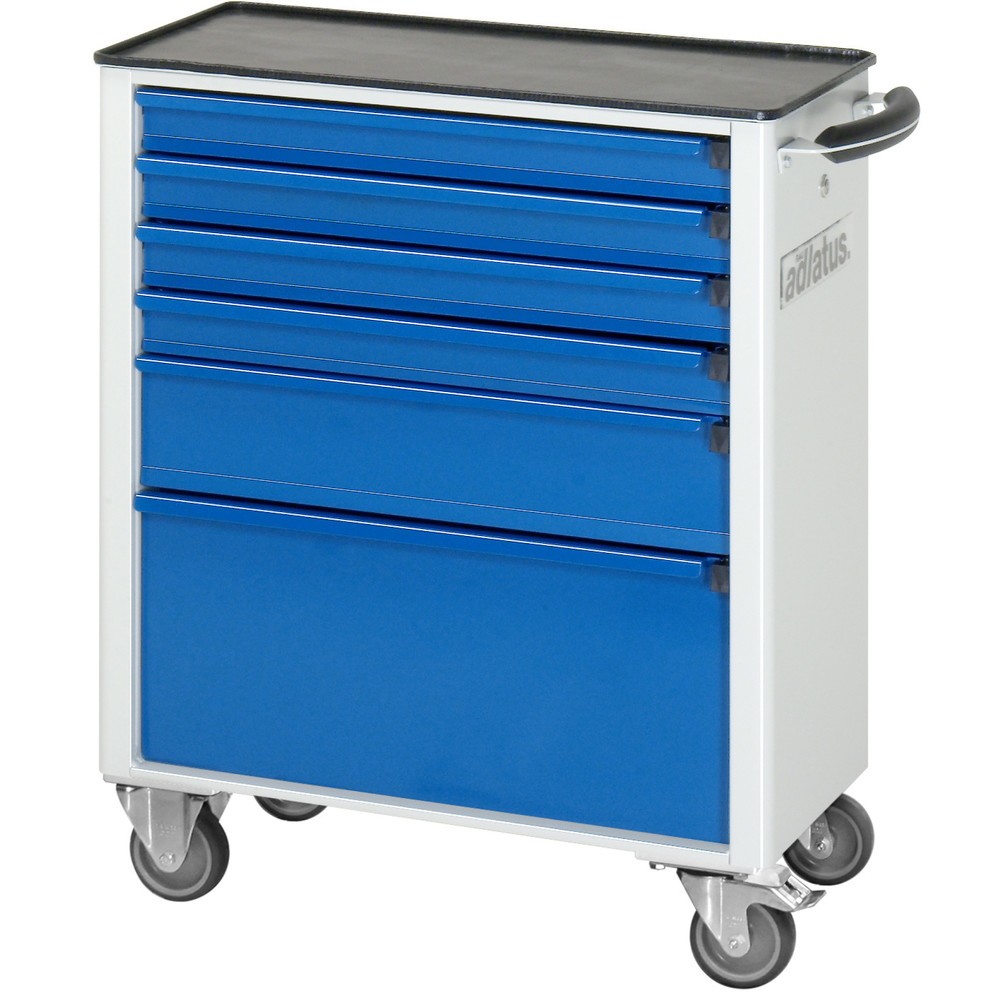 Numéro de l'image du produit 2: RAU Chariot pour outils série adlatus 700, HxLxP 860 x 700 x 350 mm, 6 tiroirs 4 x 65, 1 x 130, 1 x 260 mm, Plan de travail en métal