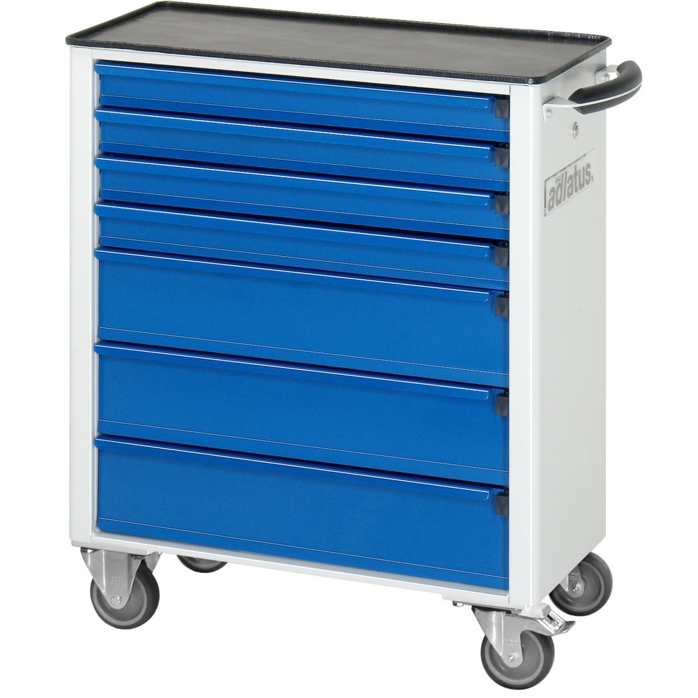 Numéro de l'image du produit 2: RAU Chariot pour outils série adlatus 700, HxLxP 860 x 700 x 350 mm, 7 tiroirs 4 x 65, 3 x 130 mm, Plan de travail en métal