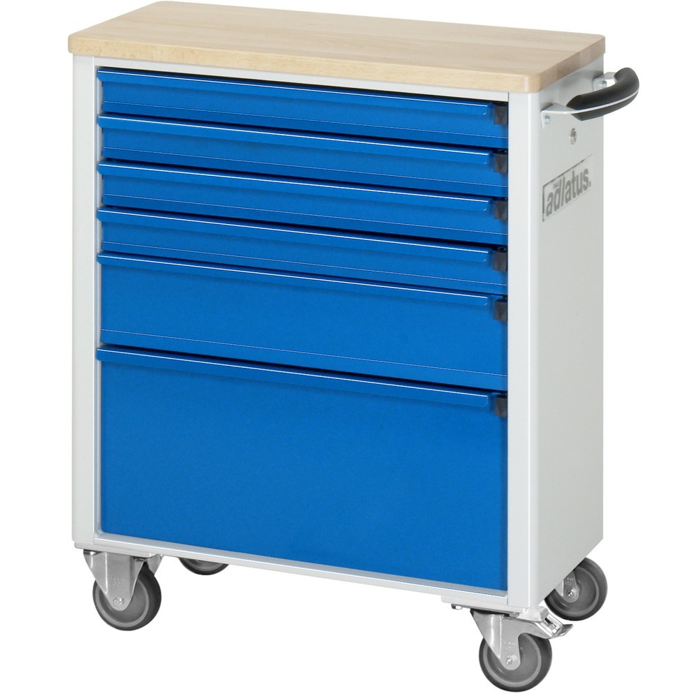 Numéro de l'image du produit 3: RAU Chariot pour outils série adlatus 700, HxLxP 860 x 700 x 350 mm, 6 tiroirs 4 x 65, 1 x 130, 1 x 260 mm, Plan de travail en hêtre