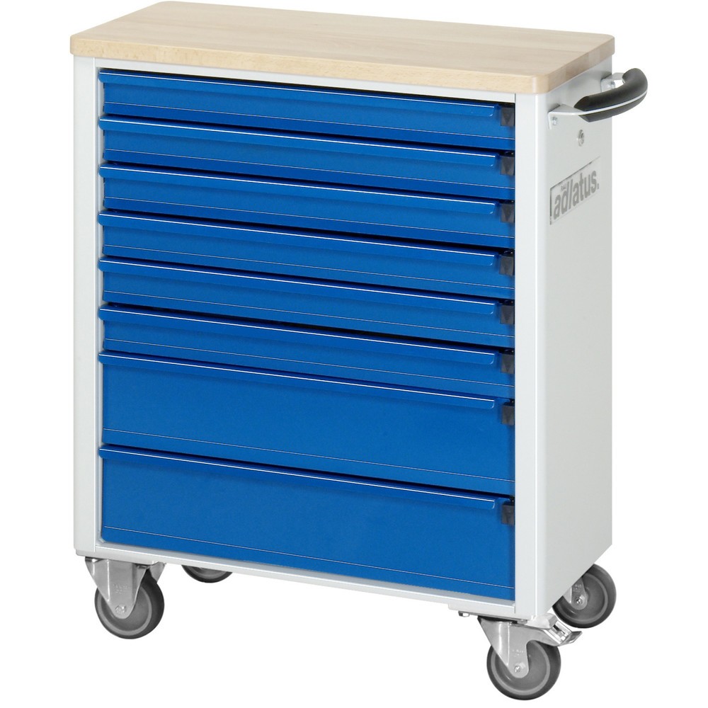 Numéro de l'image du produit 3: RAU Chariot pour outils série adlatus 700, HxLxP 860 x 700 x 350 mm, 8 tiroirs 6 x 65, 2 x 130 mm, Plan de travail en hêtre