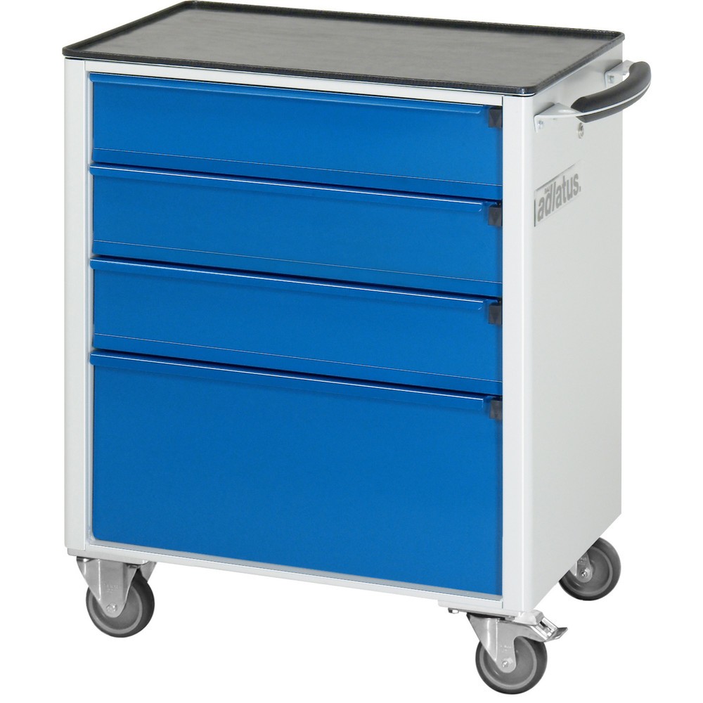 Numéro de l'image du produit 2: RAU Chariot pour outils série adlatus 700, HxLxP 860 x 700 x 510 mm, 4 tiroirs 3 x 130, 1 x 260 mm, Plan de travail en métal