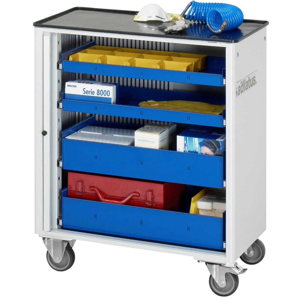 RAU Chariot pour outils série adlatus 700, HxLxP 860 x 725 x 400 mm, 4 tiroirs 2 x 40, 2 x 105 mm, Plan de travail en métal N° de l'image du produit 1 : RAU Chariot pour outils série adlatus 700, HxLxP 860 x 725 x 400 mm, 4 tiroirs 2 x 40, 2 x 105 mm, Plan de travail en métal