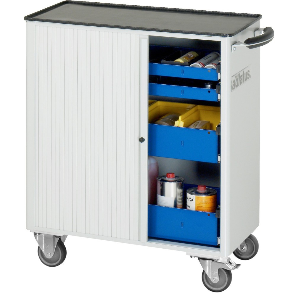 Numéro de l'image du produit 2: RAU Chariot pour outils série adlatus 700, HxLxP 860 x 725 x 400 mm, 4 tiroirs 2 x 40, 2 x 105 mm, Plan de travail en métal