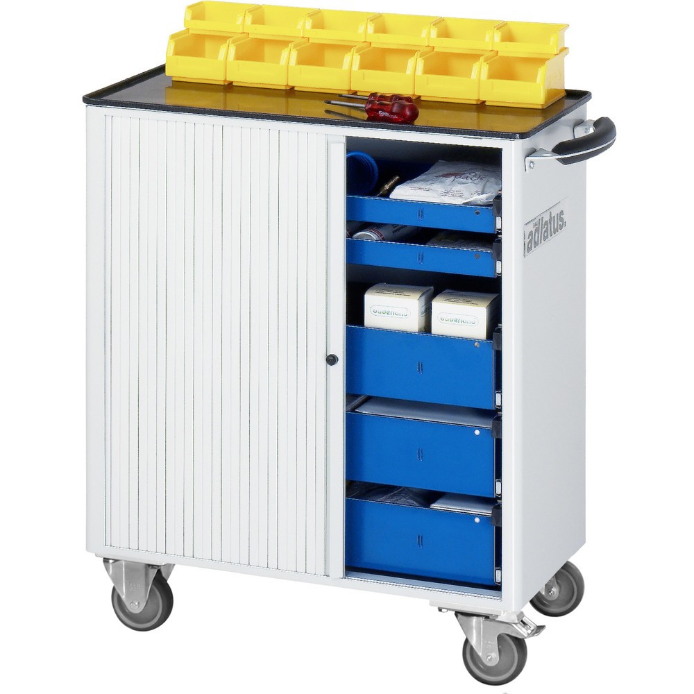 Numéro de l'image du produit 3: RAU Chariot pour outils série adlatus 700, HxLxP 860 x 725 x 400 mm, 5 tiroirs 2 x 40, 3 x 105 mm, Plan de travail en métal
