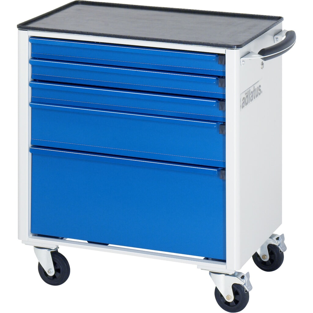 N° de l'image du produit 2 : RAU Chariot pour outils série adlatus 700, HxLxP 790 x 700 x 510 mm, 5 tiroirs 3 x 65, 1 x 130, 1 x 260 mm, Plan de travail en métal