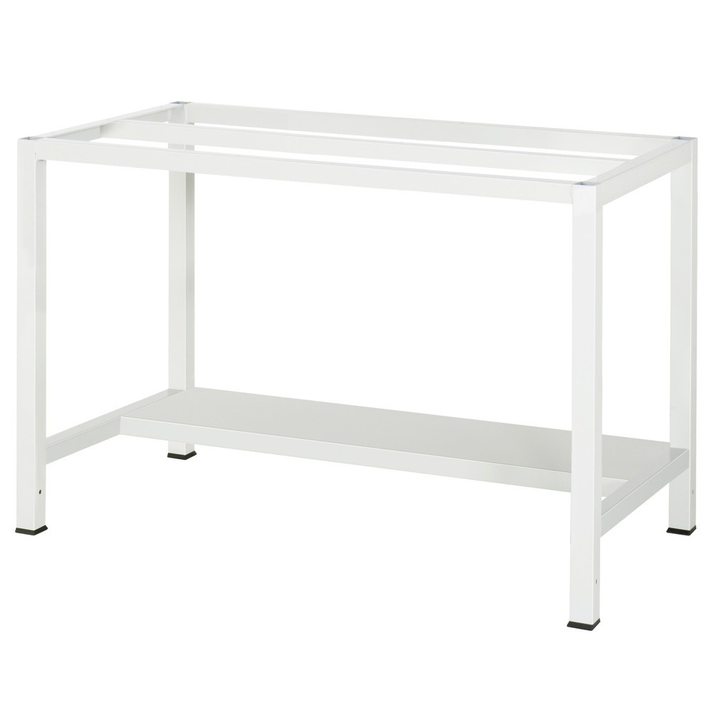 Numéro de l'image du produit 3: RAU Établi 900 avec tablette profondeur 320 mm, HxlxP 825 x 1 250 x 800 mm, Plan de travail avec revêtement en tôle d'acier