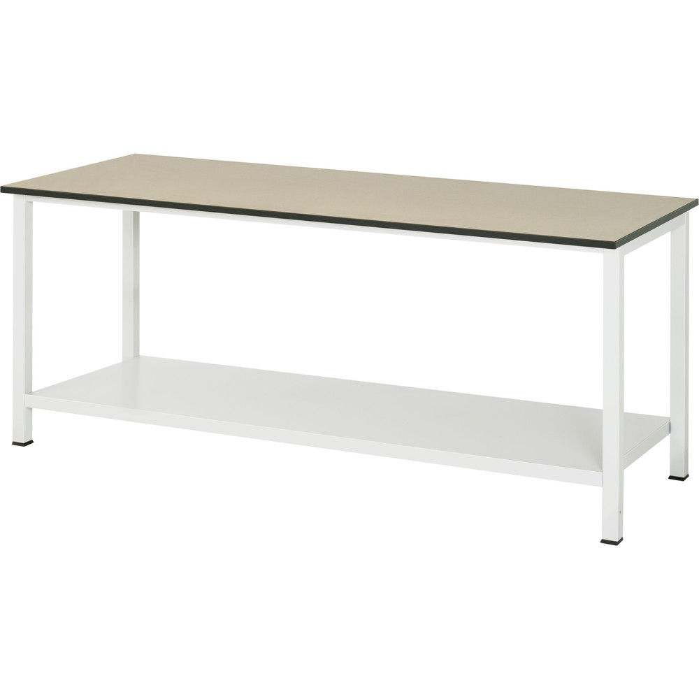 Illustration du produit: RAU Établi 900 avec tablette profondeur 650 mm, HxlxP 825 x 2 500 x 800 mm, Plan de travail en MDF