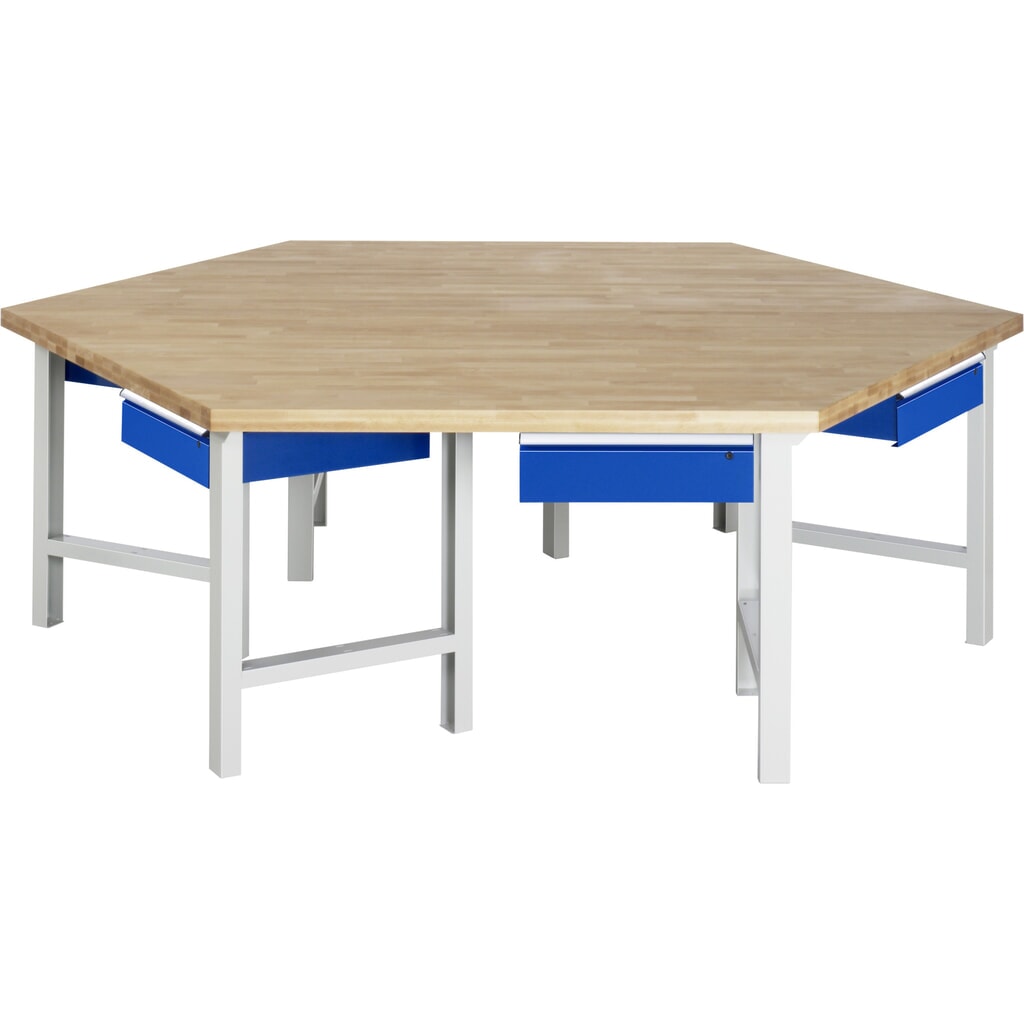 RAU Établi de groupe série 4000, HxlxP 840 x 2 700 x 2 340 mm, 6 tiroirs avec ErgoScript® N° de l'image du produit 1 : RAU Établi de groupe série 4000, HxlxP 840 x 2 700 x 2 340 mm, 6 tiroirs avec ErgoScript®