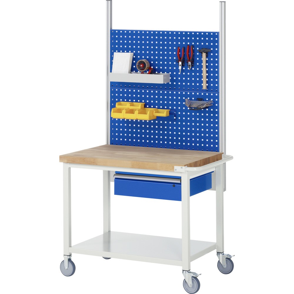 Numéro de l'image du produit 5: RAU Établi mobile série 8000, HxlxP 880-1 080 x 750 x 700 mm, 1 tiroir 1 x 150 mm, capacité de charge du tiroir 50 kg