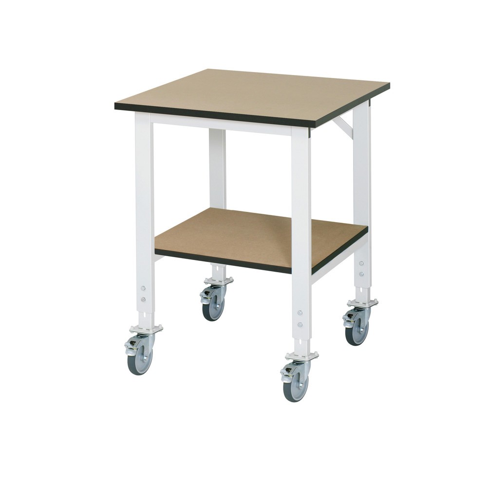 Numéro de l'image du produit 1: RAU Table de travail mobile réglable en hauteur Série TOM, HxlxP 760-1 080 x 750 x 800 mm, plan de travail en MDF