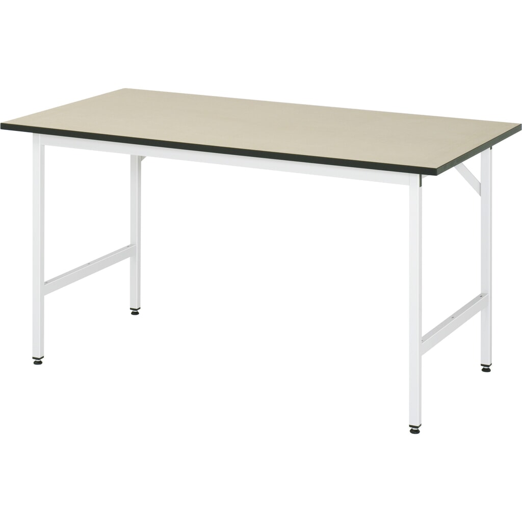 RAU Établi réglable en hauteur série JERRY, HxlxP 800-850 x 1 500 x 800 mm, Plan de travail en MDF Illustration du produit: RAU Établi réglable en hauteur série JERRY, HxlxP 800-850 x 1 500 x 800 mm, Plan de travail en MDF