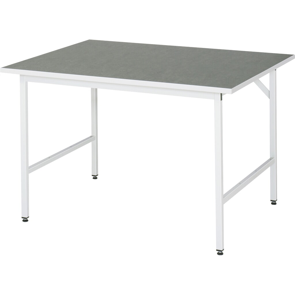 Illustration du produit: RAU Établi réglable en hauteur série JERRY, HxlxP 800-850 x 1 250 x 1 000 mm, Plan de travail avec revêtement universel / linoléum