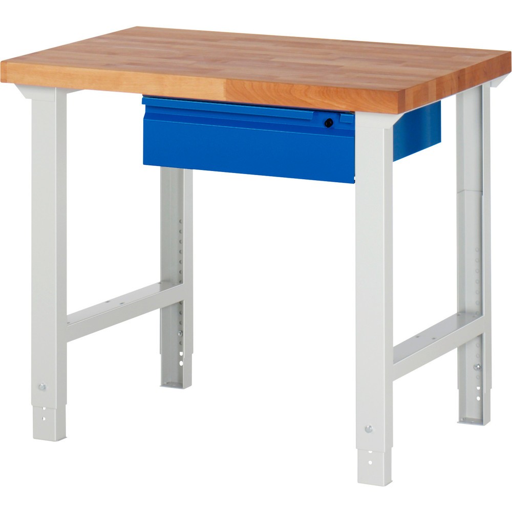 Numéro de l'image du produit 1: RAU Établi série 7000, HxlxP 790-1 140 x 1 000 x 700 mm, 1 tiroir 1 x 150 mm