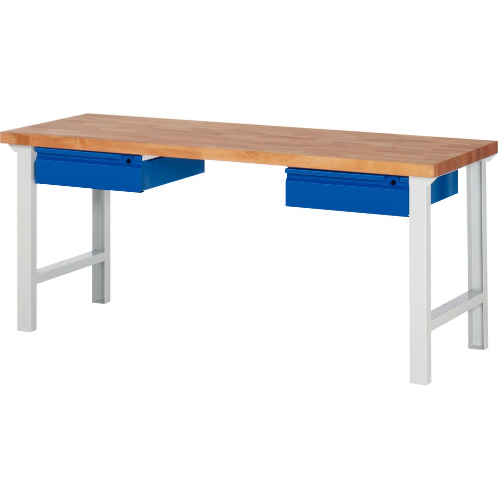 Numéro de l'image du produit 1: RAU Établi série 7000, HxlxP 840 x 2 000 x 700 mm, 2 tiroirs 2 x 150 mm