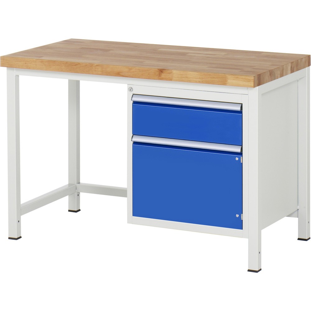 Numéro de l'image du produit 1: RAU Établi série 8000, 1 porte battante, HxlxP 840 x 1 250 x 700 mm, 1 tiroir