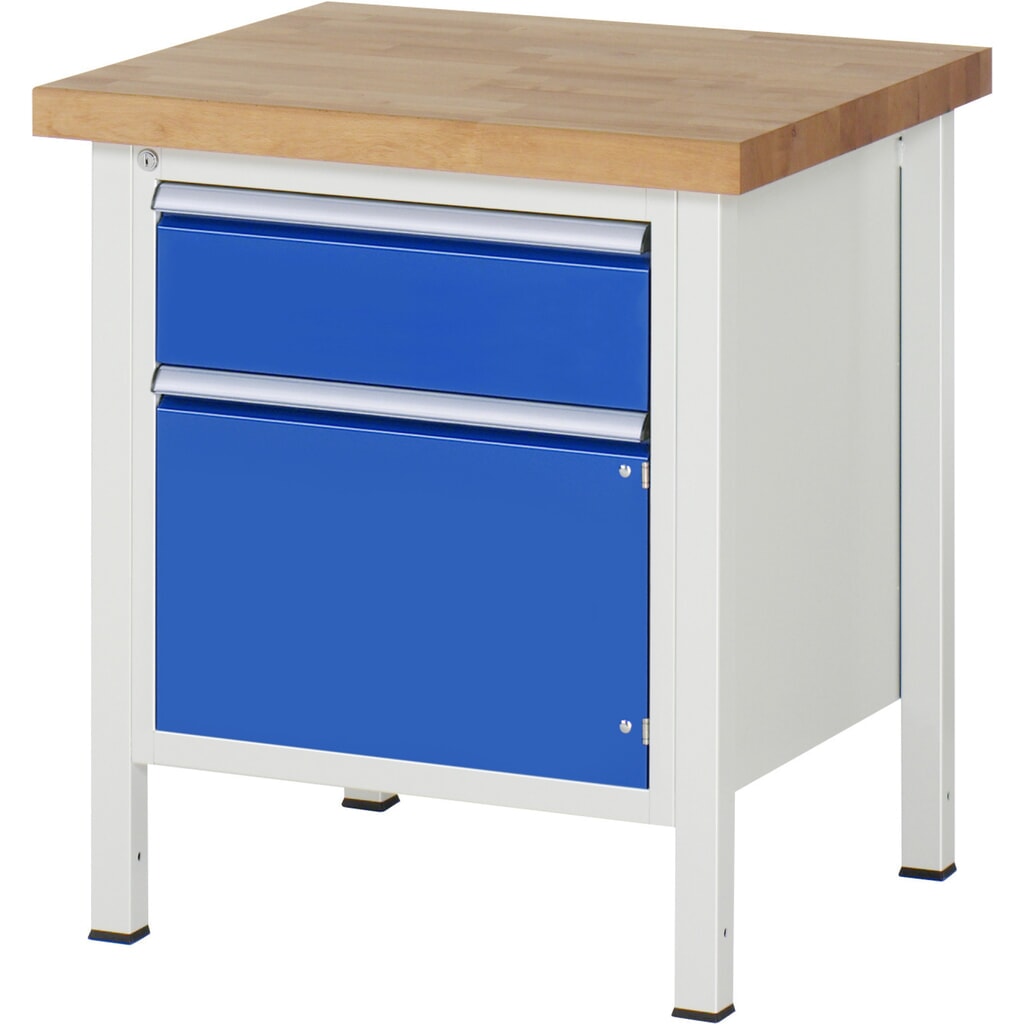 N° de l'image du produit 1 : RAU Établi série 8000, 1 porte battante, HxlxP 840 x 750 x 700 mm, 1 tiroir