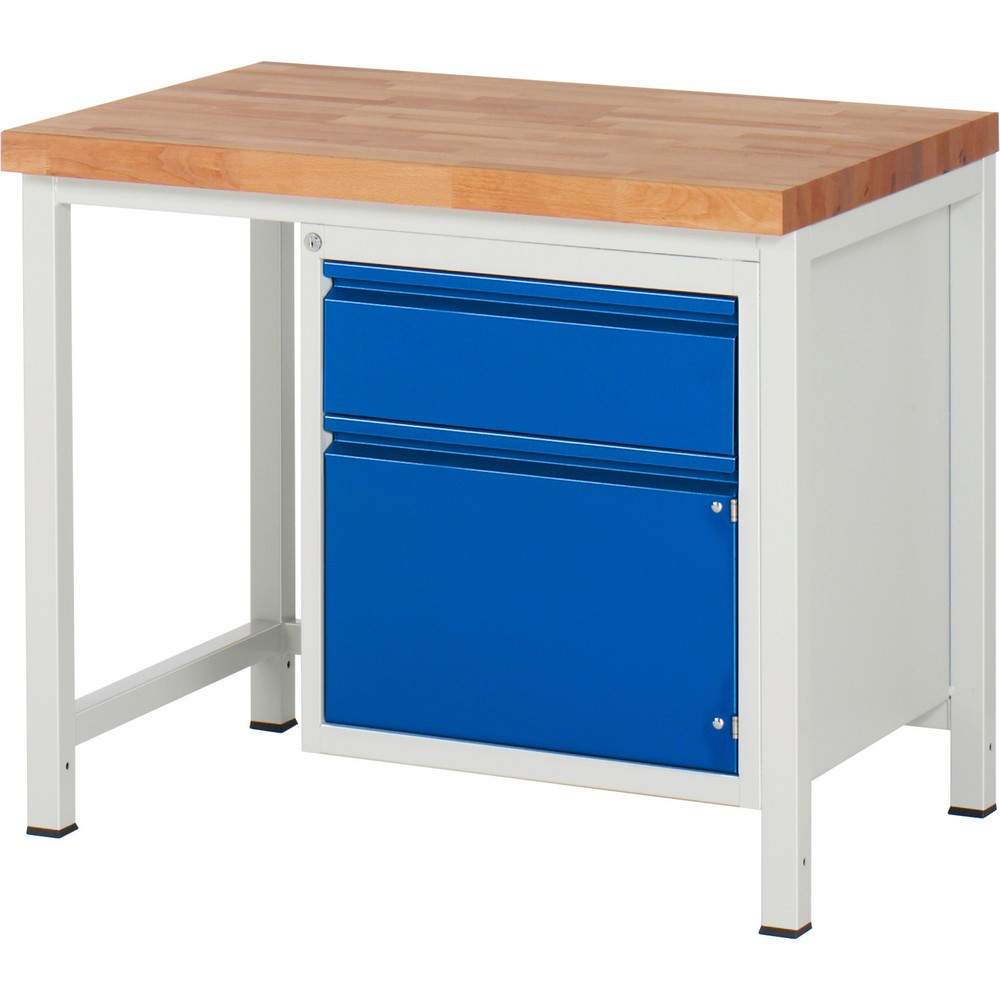 Numéro de l'image du produit 1: RAU Établi série 8000, 1 porte battante, HxlxP 840 x 1 000 x 700 mm, 1 tiroir