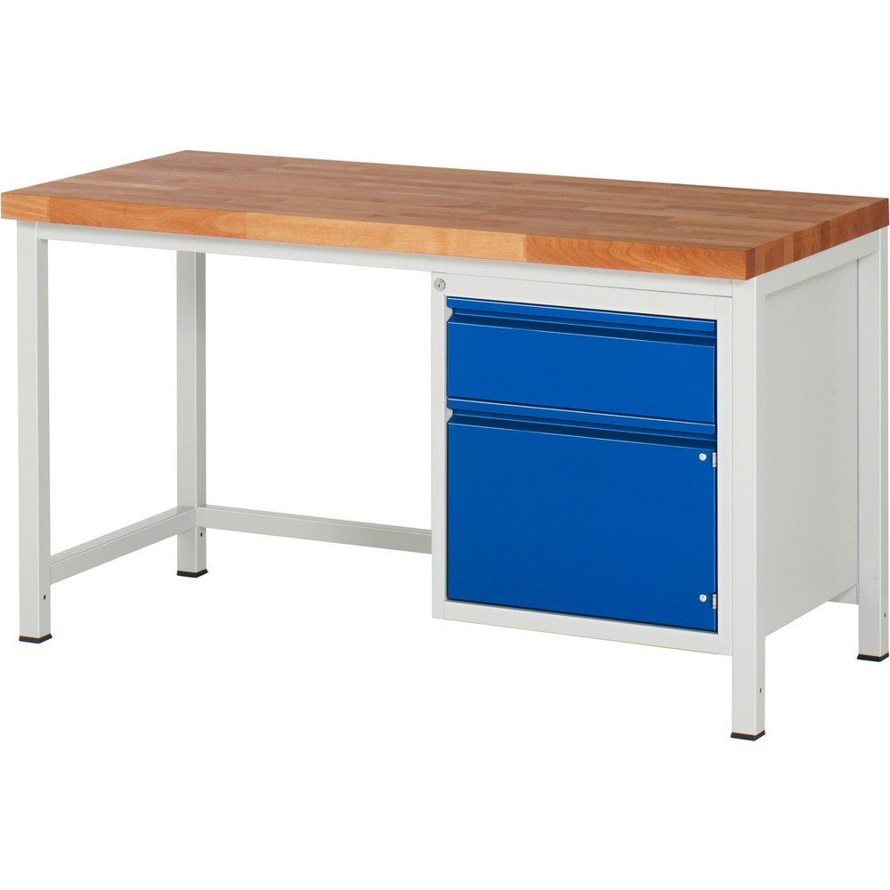 Numéro de l'image du produit 1: RAU Établi série 8000, 1 porte battante, HxlxP 840-1 040 x 1 500 x 700 mm, 1 tiroir