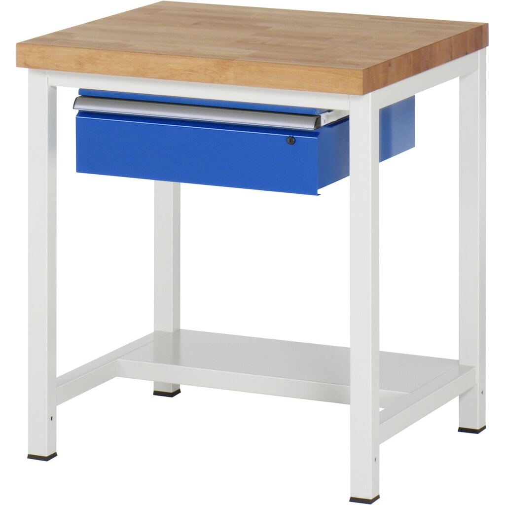 N° de l'image du produit 1 : RAU Établi série 8000, HxlxP 840 x 750 x 700 mm, 1 tiroir, 1 tablette profondeur 320 mm