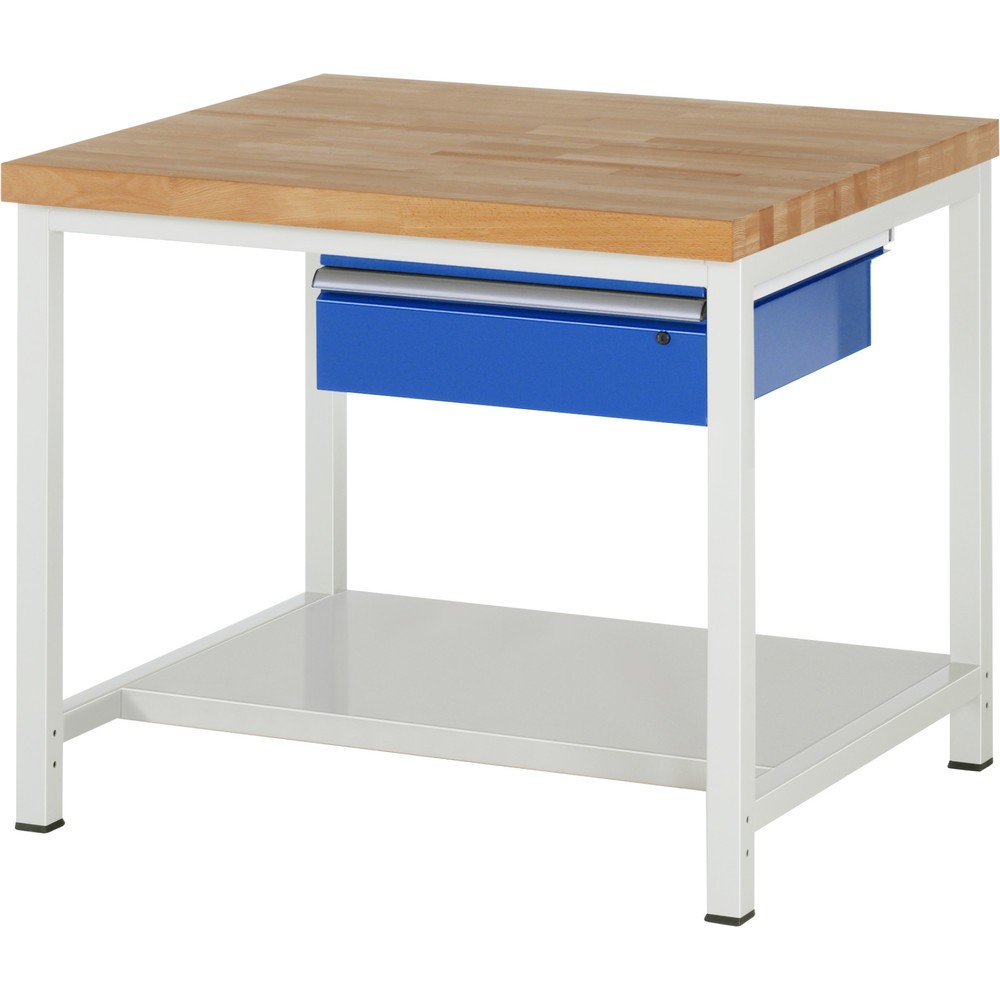 Numéro de l'image du produit 1: RAU Établi série 8000, HxlxP 840 x 1 000 x 900 mm, 1 tiroir, 1 tablette profondeur 650 mm