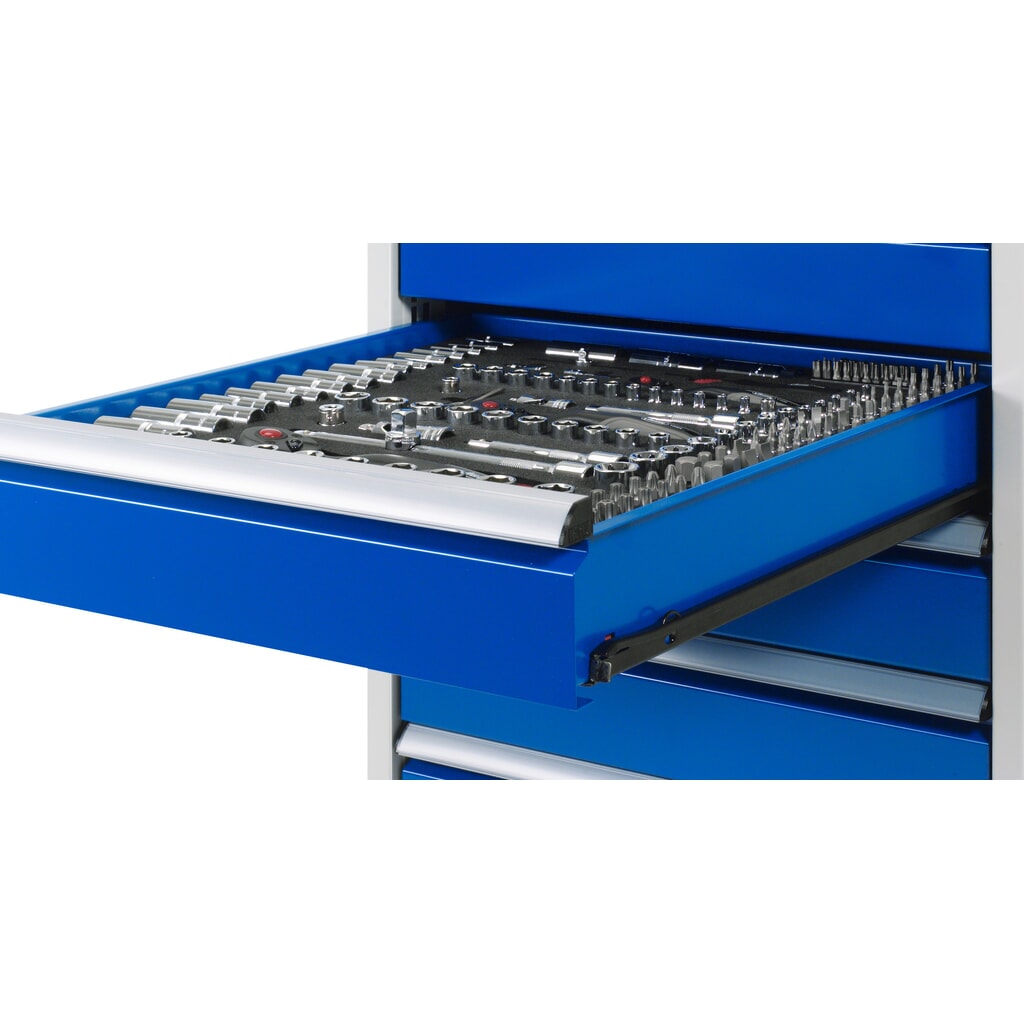 RAU établi mobile série 8000, HxlxP 880-1 080 x 1 000 x 700 mm, 2 tiroirs extractibles à 90 % 2 x 270 mm, capacité de charge des tiroirs 75 kg N° de l'image du produit 5 : RAU établi mobile série 8000, HxlxP 880-1 080 x 1 000 x 700 mm, 2 tiroirs extractibles à 90 % 2 x 270 mm, capacité de charge des tiroirs 75 kg
