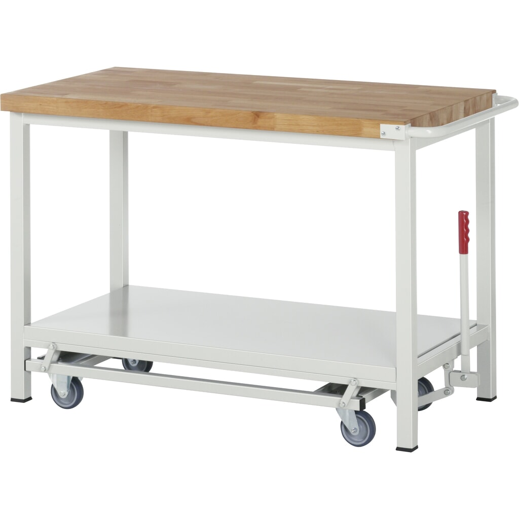 N° de l'image du produit 7 : RAU Établi série 8000 avec rouleur abaissable, 2 caissons, HxlxP 880 x 1 000 x 700 mm, 5 tiroirs 2 x 90 mm, 3 x 120 mm