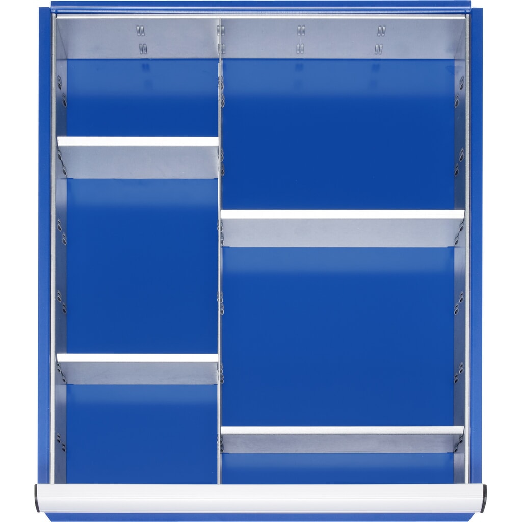 RAU Jeu de compartimentage pour tiroir, HxlxP 90 x 490 x 560 mm, avec jeu de 4 baguettes perforées, taille L pour hauteur de façade 120-150 mm Illustration du produit: RAU Jeu de compartimentage pour tiroir, HxlxP 90 x 490 x 560 mm, avec jeu de 4 baguettes perforées, taille L pour hauteur de façade 120-150 mm