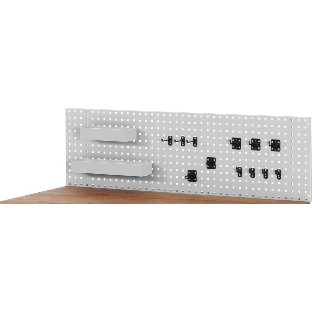 Illustration du produit: RAU Module rapporté d’établi, panneau perforé à monter soi-même, HxlxP 450 x 1 000 x 15 mm; jeu de supports compris