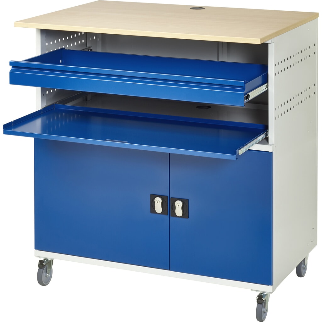 RAU Poste informatique avec boîtier d'écran, mobile N° de l'image du produit 2 : RAU Poste informatique avec boîtier d'écran, mobile