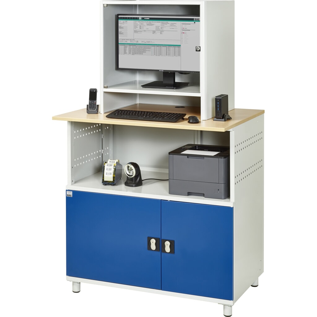 RAU Poste informatique avec boîtier d'écran, fixe N° de l'image du produit 7 : RAU Poste informatique avec boîtier d'écran, fixe