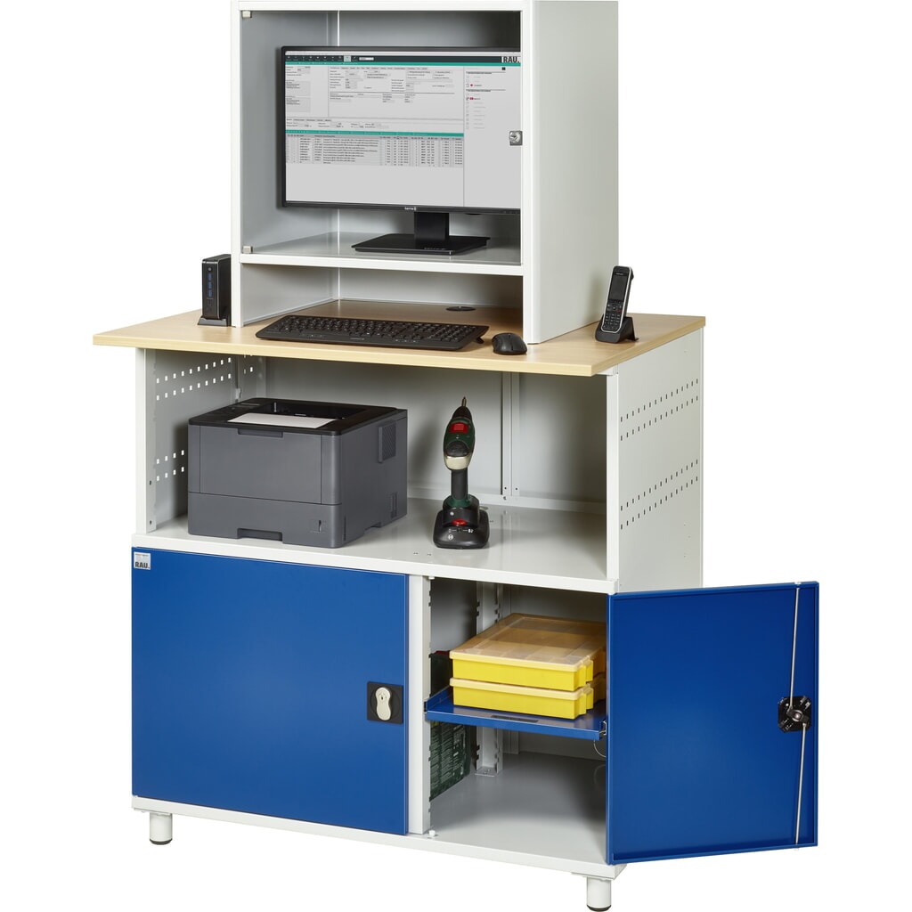 RAU Poste informatique avec boîtier d'écran, fixe N° de l'image du produit 7 : RAU Poste informatique avec boîtier d'écran, fixe