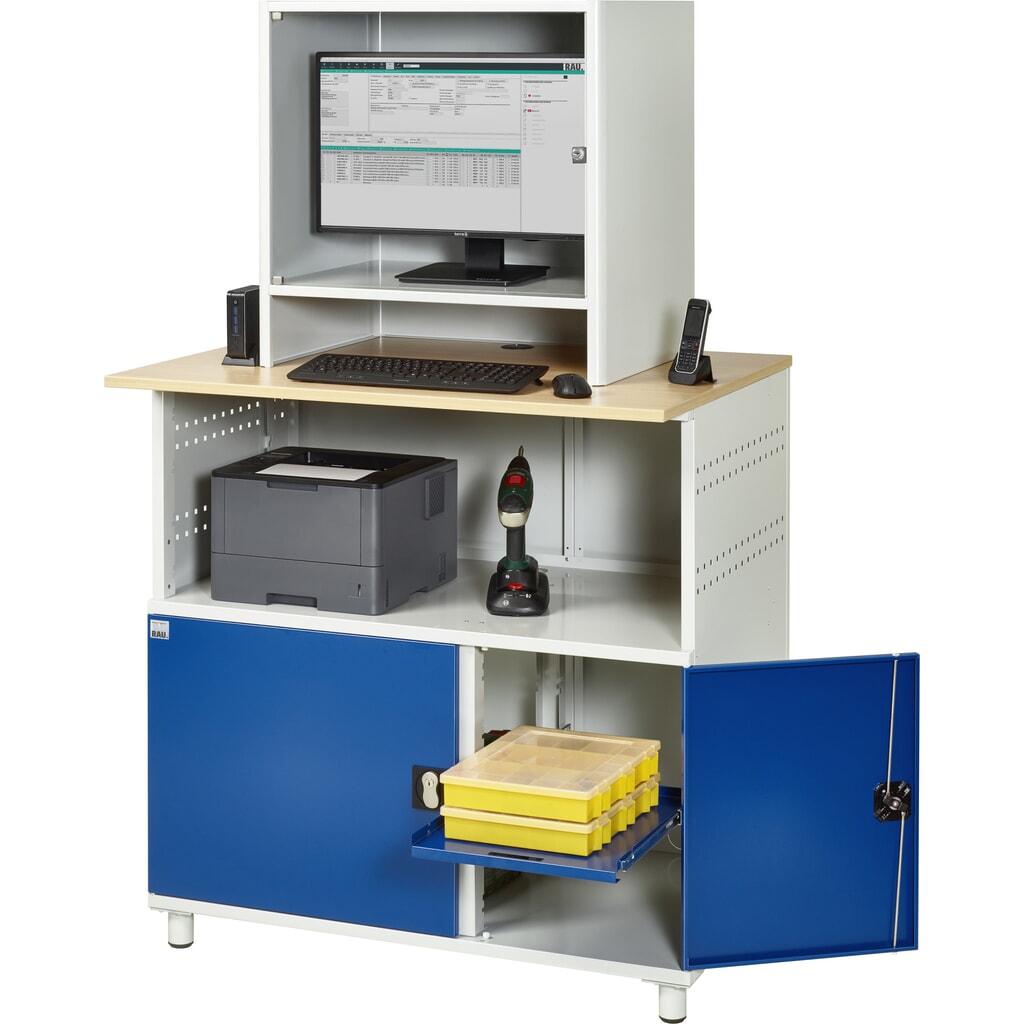 RAU Poste informatique avec boîtier d'écran, fixe N° de l'image du produit 8 : RAU Poste informatique avec boîtier d'écran, fixe