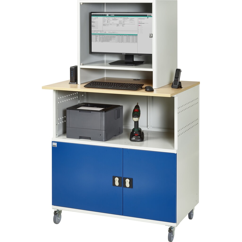 N° de l'image du produit 9 : RAU Poste informatique avec boîtier d'écran, mobile