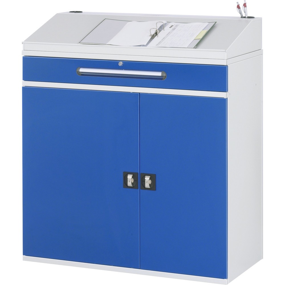 Numéro de l'image du produit 2: RAU Pupitre, HxlxP 1 110-1 220 x 1 100 x 520 mm, tiroir 1 x 120 mm