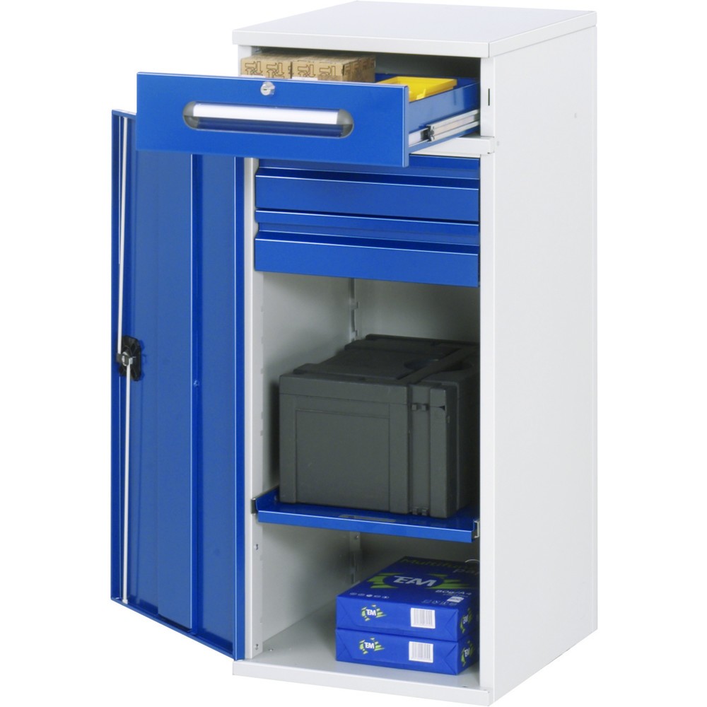 N° de l'image du produit 1 : RAU armoire à pupitre, haut. x larg. x prof. 1 060 x 450 x 520 mm, tiroirs 2 x 80, 1 x 120 mm