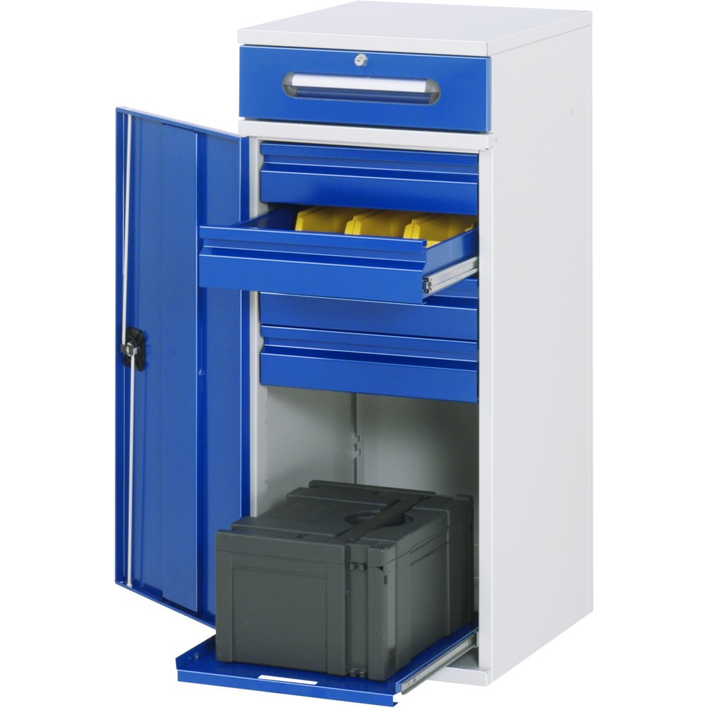 N° de l'image du produit 1 : RAU armoire à pupitre, haut. x larg. x prof. 1 060 x 450 x 520 mm, tiroirs 4 x 80, 1 x 120 mm