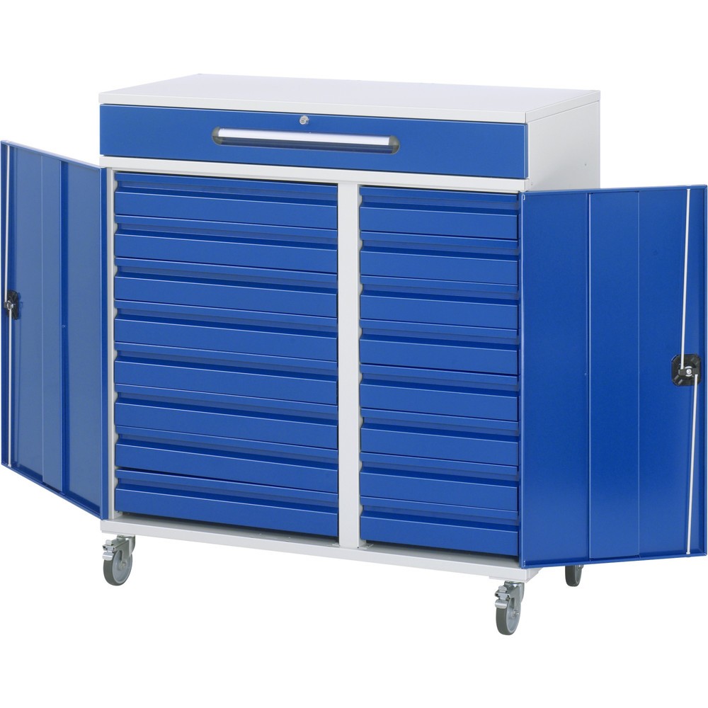Numéro de l'image du produit 4: RAU Pupitre mobile, HxlxP 1 185 x 1 100 x 520 mm, tiroirs 16 x 80, 1 x 120 mm