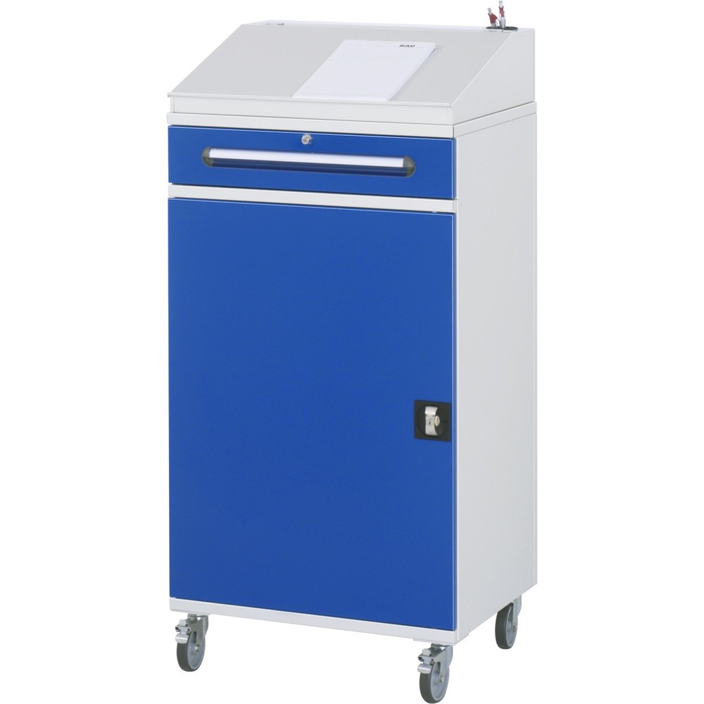 Numéro de l'image du produit 2: RAU Pupitre mobile, HxlxP 1 235-1 345 x 650 x 520 mm, tiroirs 1 x 80, 1 x 120 mm