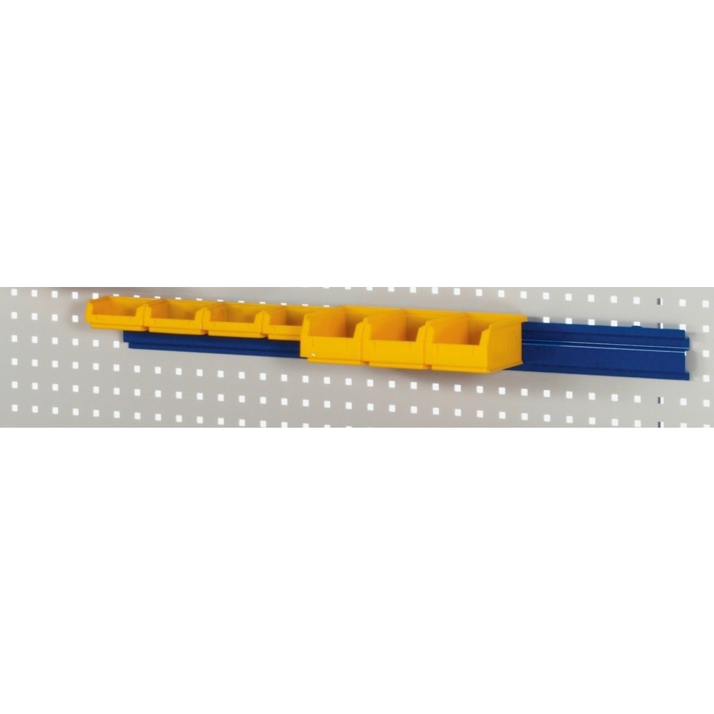 Numéro de l'image du produit 1: RAU Rail d’accrochage pour plaque perforée, pour accueillir des bacs à bec, HxlxP 65 x 900 x 20 mm