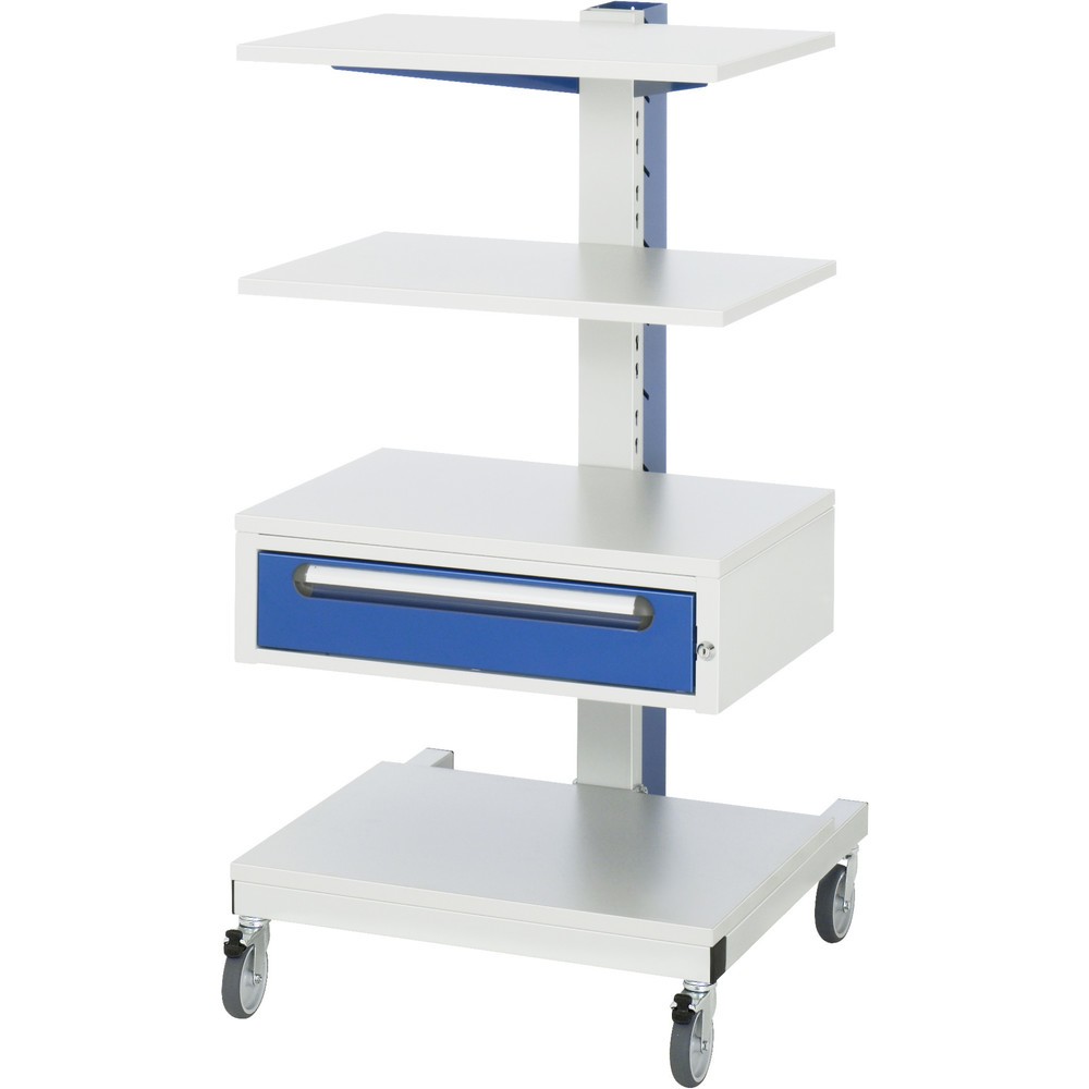 N° de l'image du produit 1 : RAU Colonne pour ordinateur, HxP : 1 230 x 650 mm, tiroir 1 x 120 mm, mobile