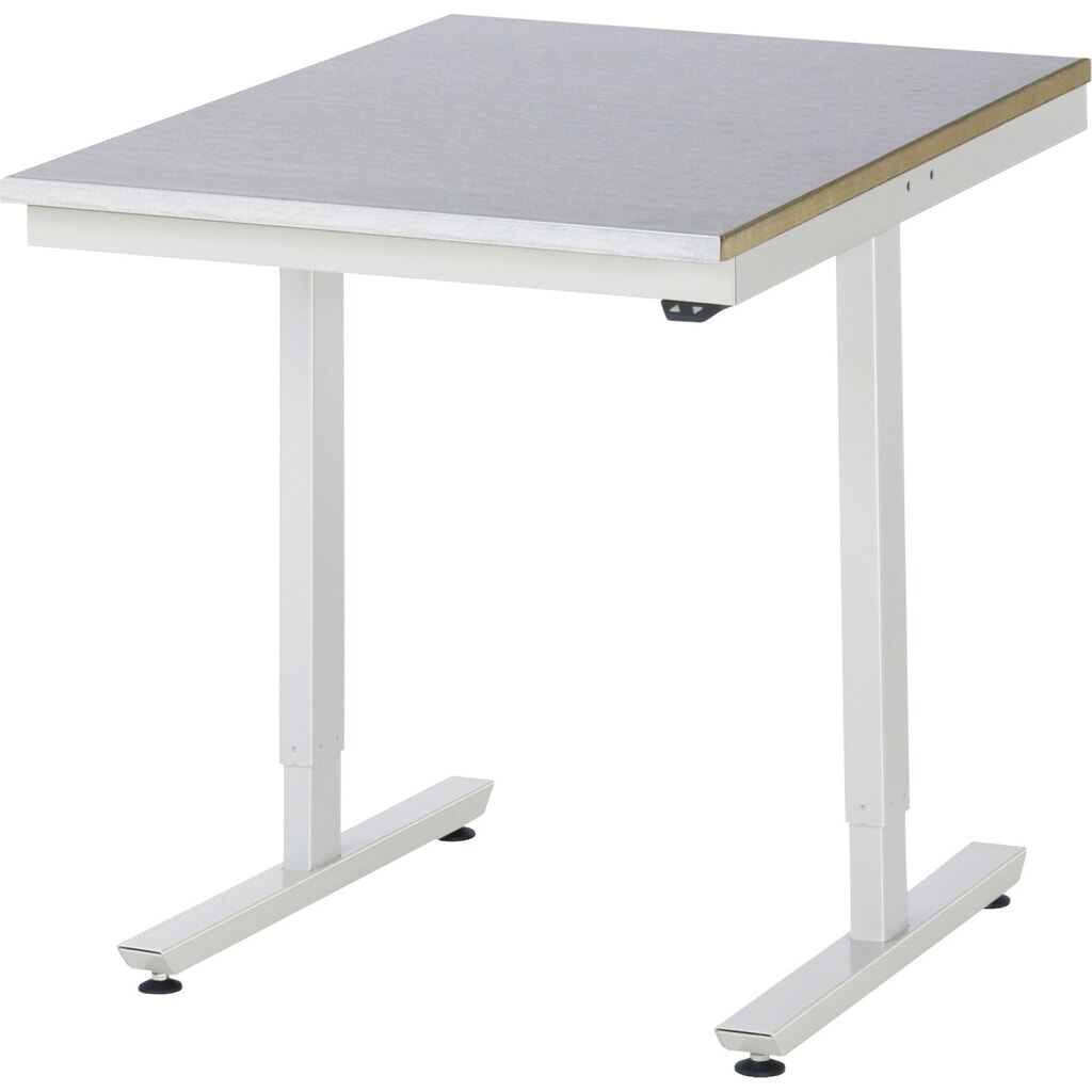 RAU Table de travail à réglage électrique de la hauteur Série adlatus 300, HxlxP 720-1 120 x 750 x 1 000 mm, plan de travail avec revêtement en tôle d’acier Illustration du produit: RAU Table de travail à réglage électrique de la hauteur Série adlatus 300, HxlxP 720-1 120 x 750 x 1 000 mm, plan de travail avec revêtement en tôle d’acier