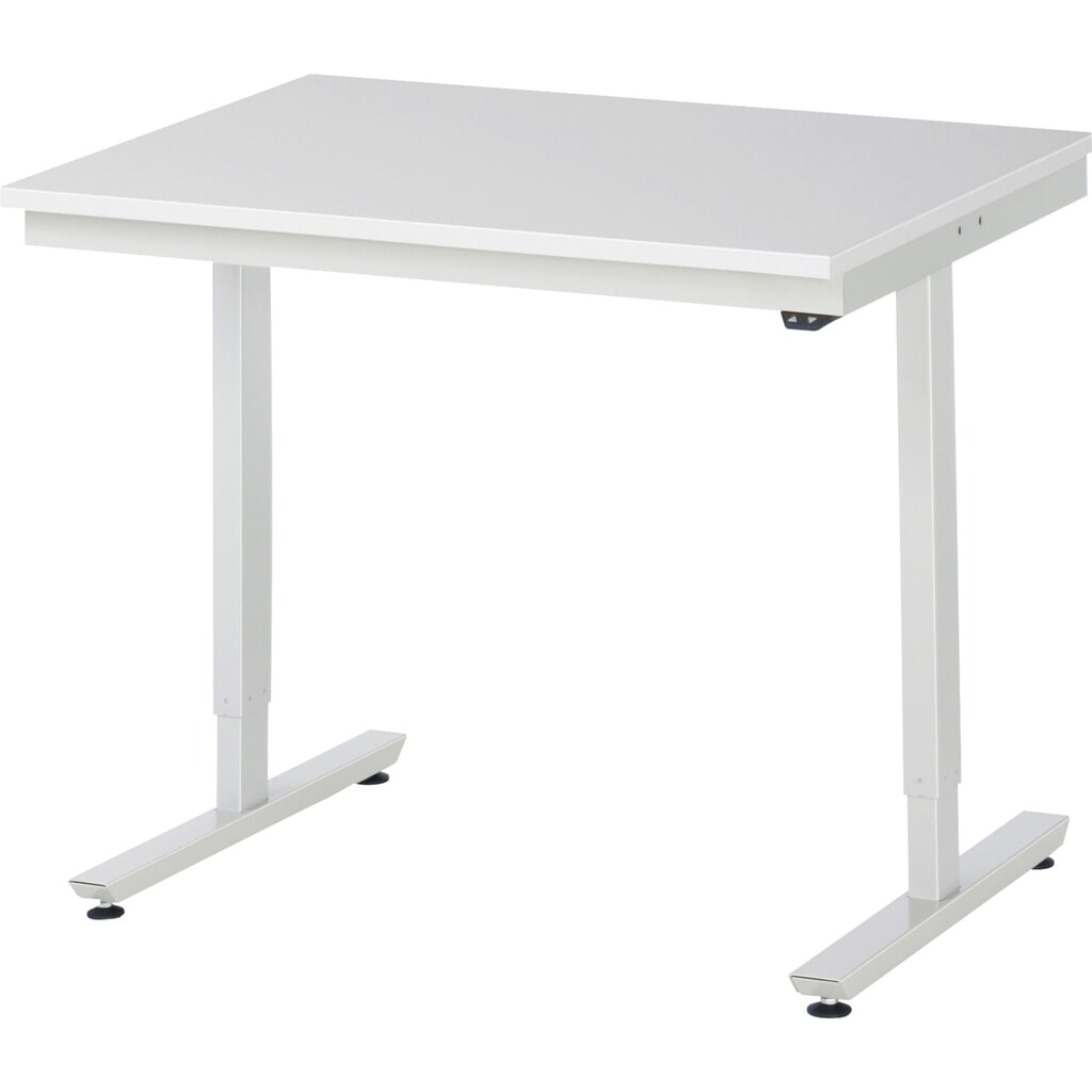 Illustration du produit: RAU Table de travail à réglage électrique de la hauteur Série adlatus 300, HxlxP 720-1 120 x 1 000 x 800 mm, plan de travail en revêtement mélamine EGB